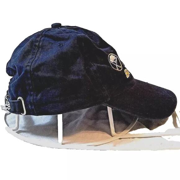 New Era Buffalo Sabres Strapback Dad Hat/Cap Blue Old & New Logos NHL - Picture 5 of 8